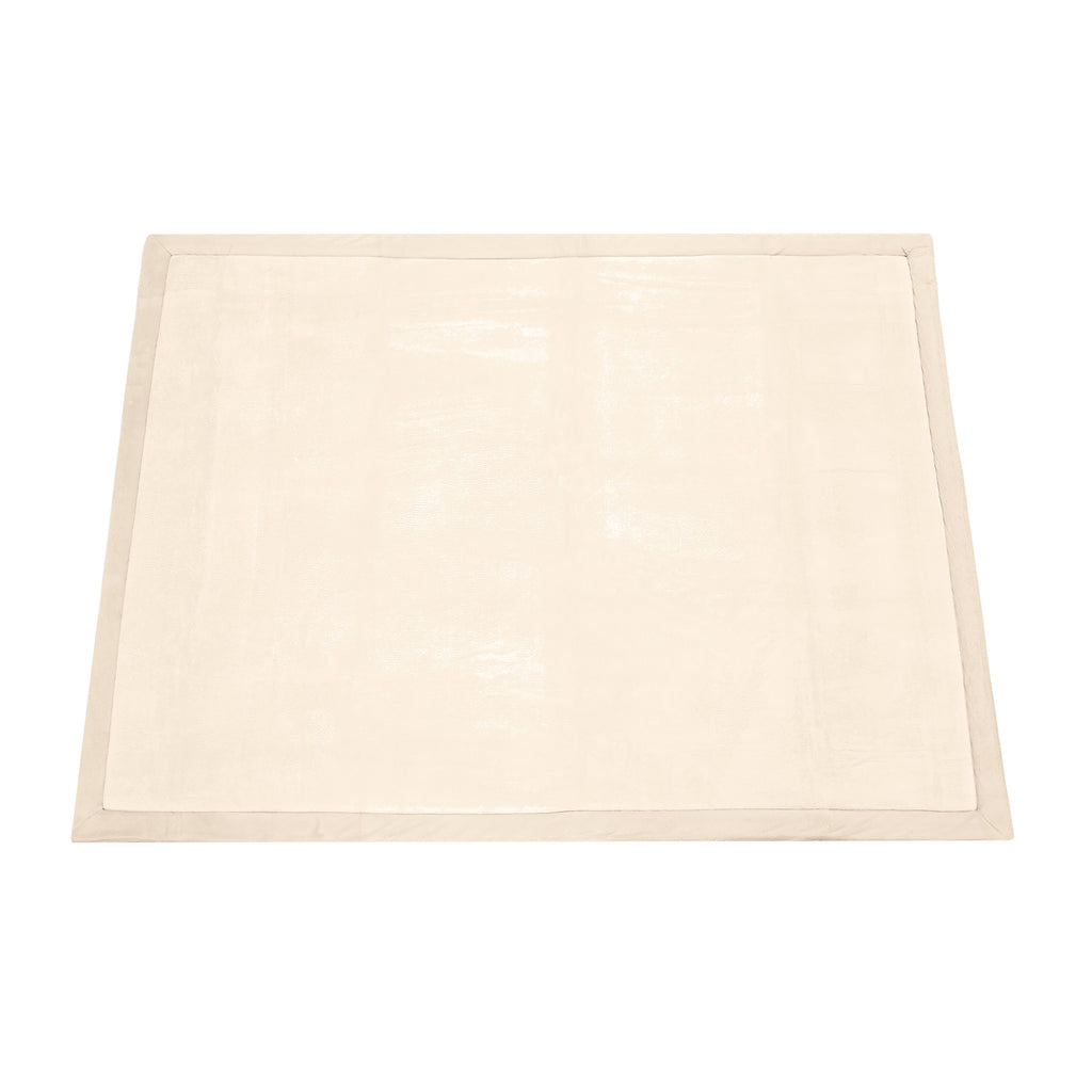 Coral Velvet Memory Foam Mat -Beige