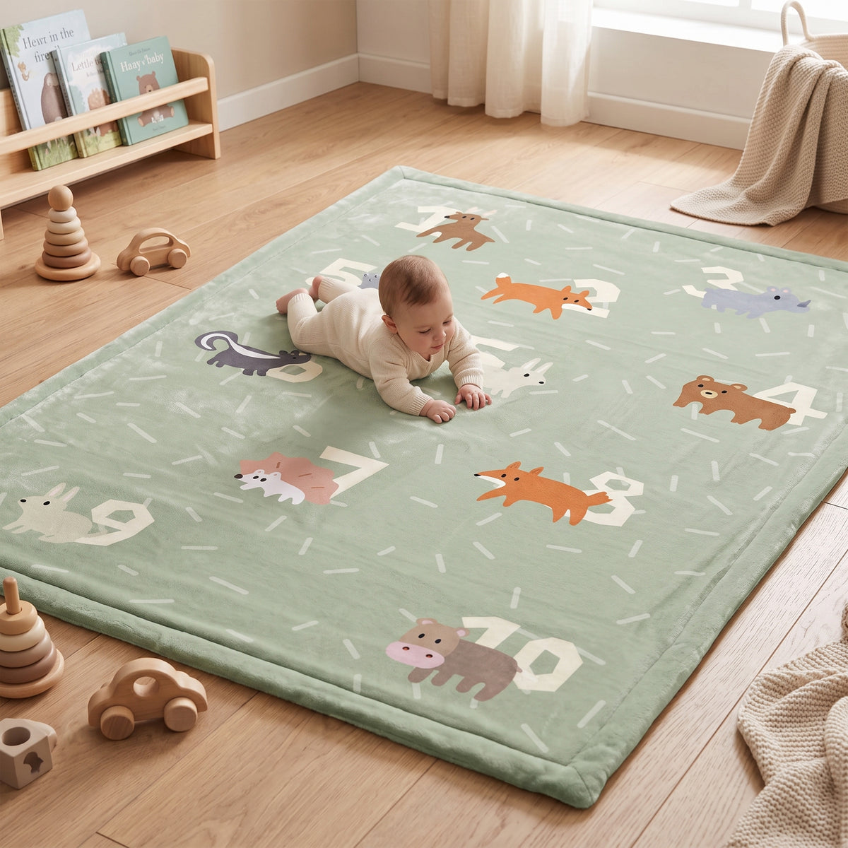 Coral Velvet Memory Foam Mat – Forest Animals