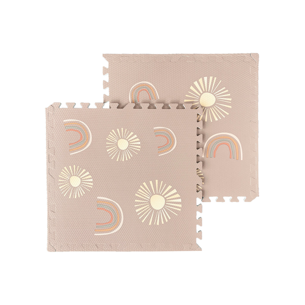 EVA Puzzle Mat - Pink Rainbow & Sun