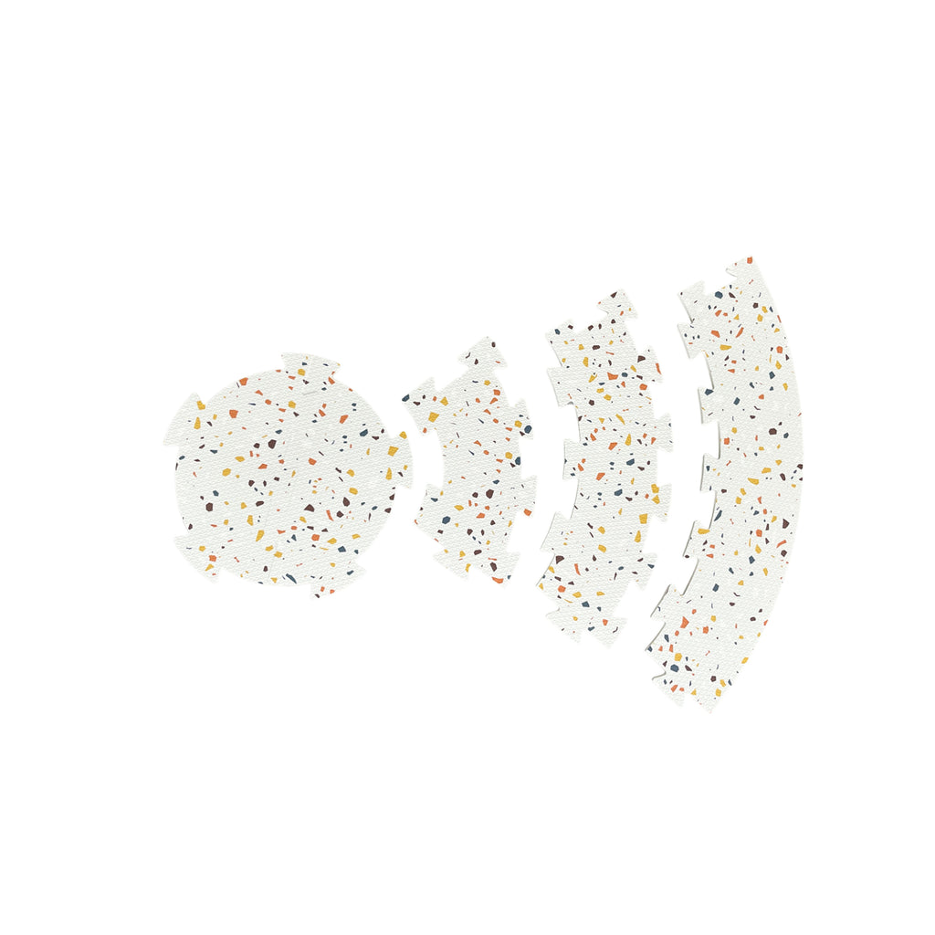 EVA Puzzle Mat - Orange Terrazzo Circle Mat