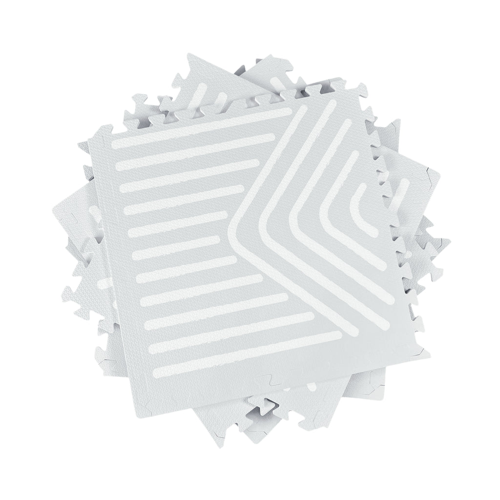 EVA Puzzle Mat - Tribal Geometry - Grey