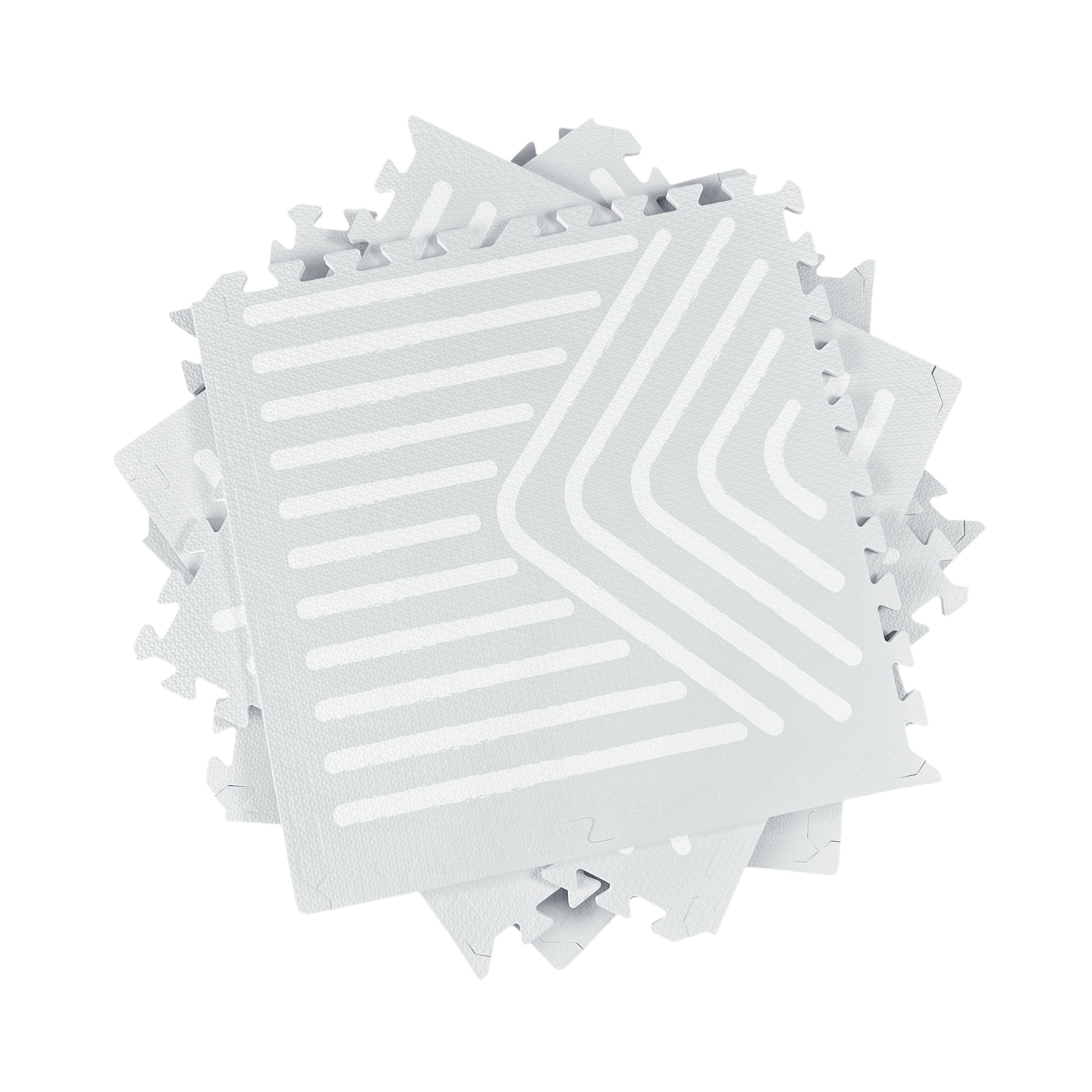 EVA Puzzle Mat - Tribal Geometry - Grey