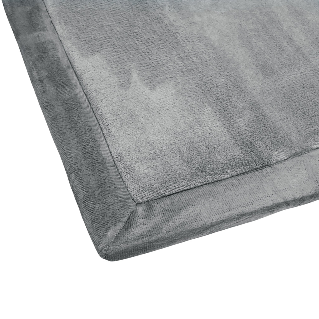 Coral Velvet Memory Foam Mat-Dark Grey
