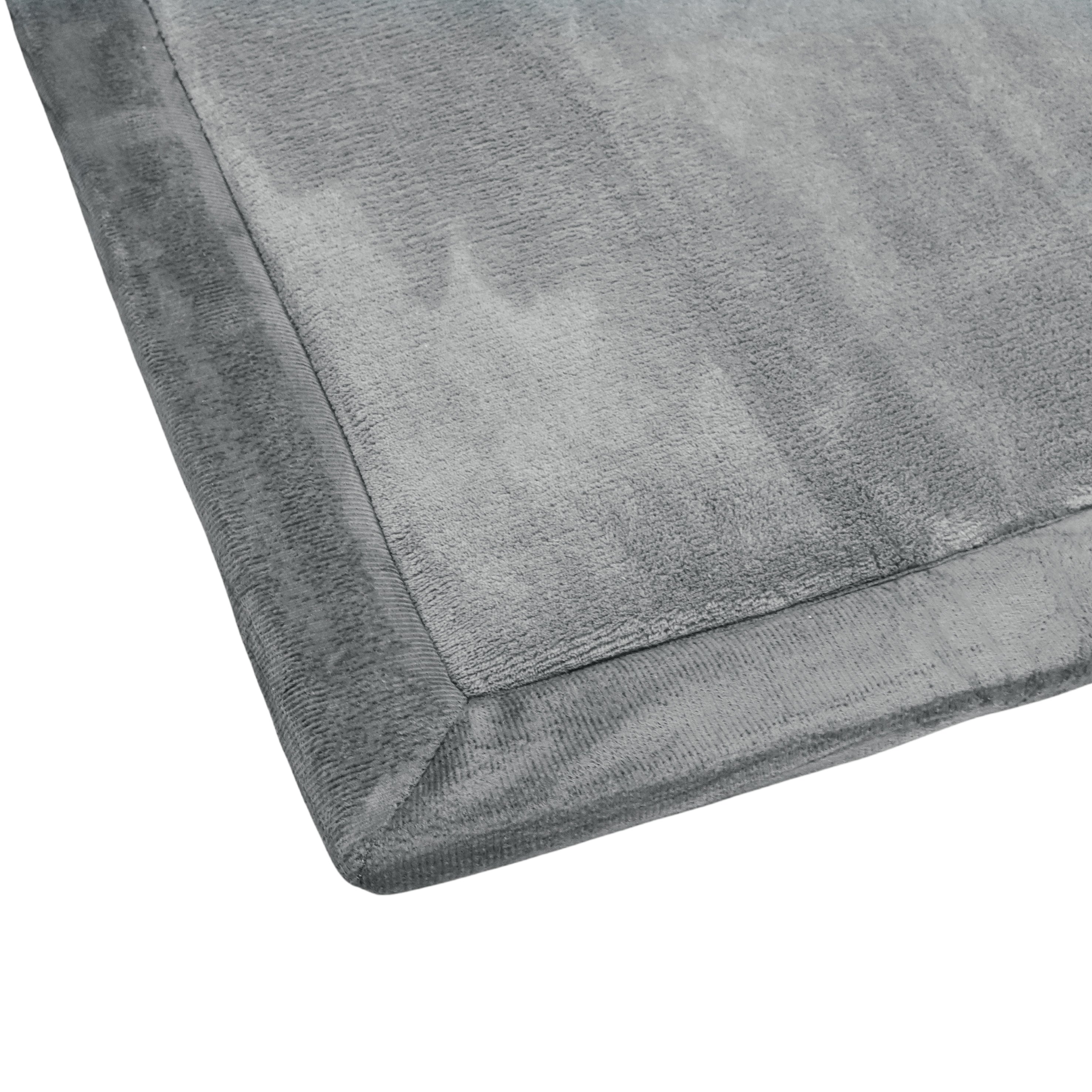Coral Velvet Memory Foam Mat-Dark Grey