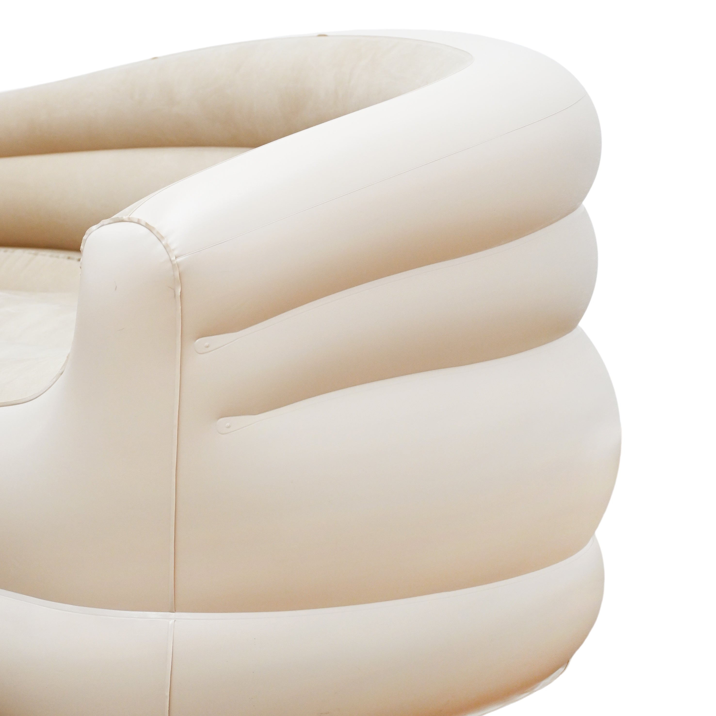 Portable Two-Seater Inflatable Kids' Chair – Cream