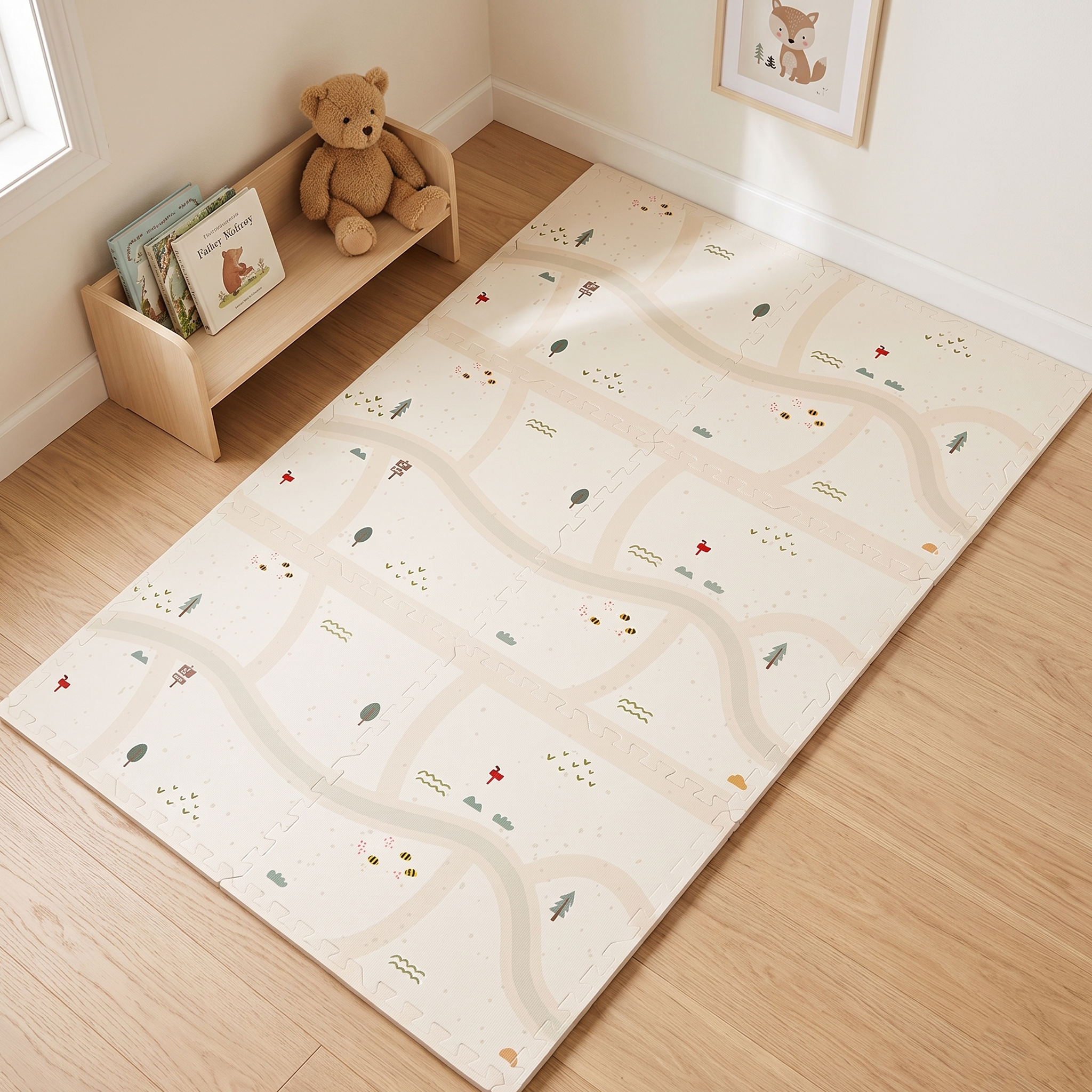 EVA Printed Play Mat-Farm Life-Interactive Stickers