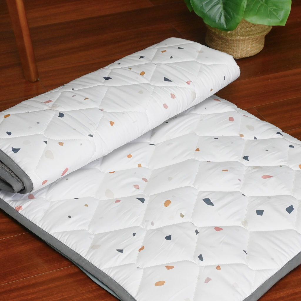 Fabric Play Mat - White Terrazzo