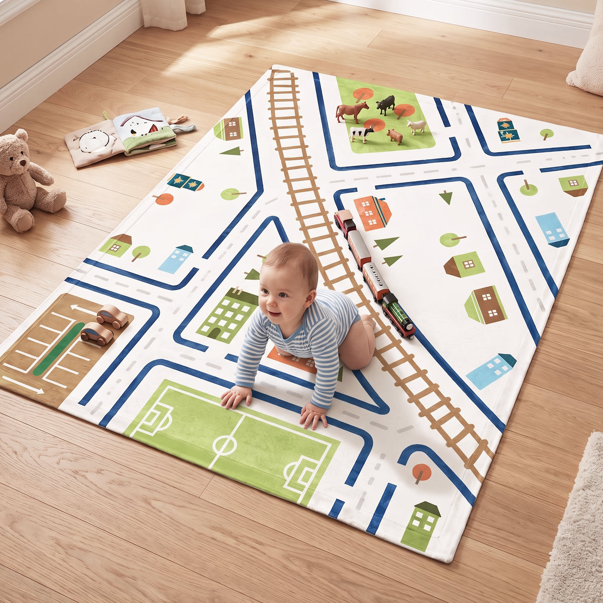 Coral Velvet Memory Foam Mat – City Roads