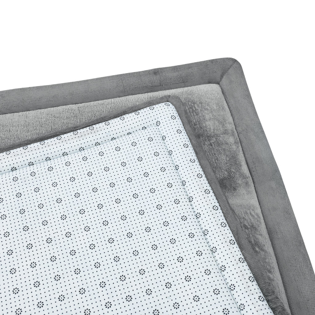 Coral Velvet Memory Foam Mat-Dark Grey