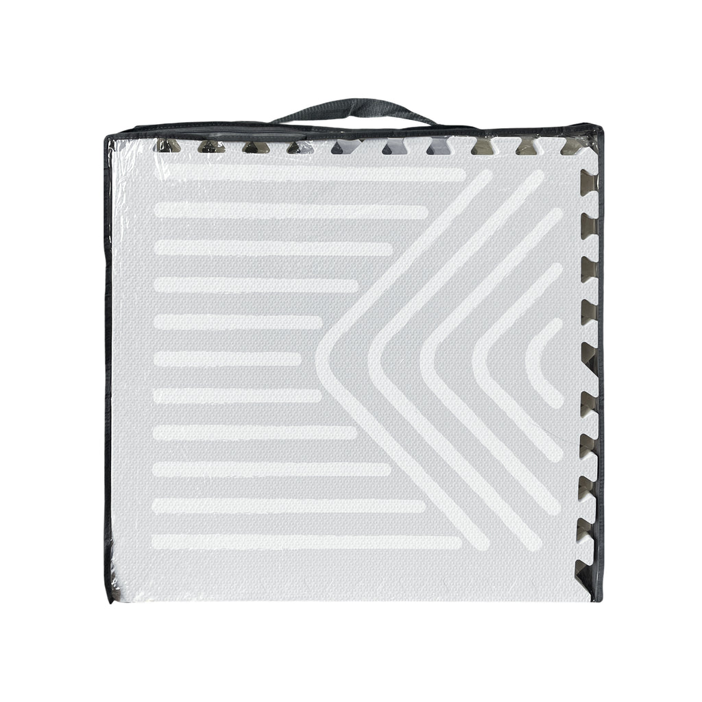 EVA Puzzle Mat - Tribal Geometry - Grey