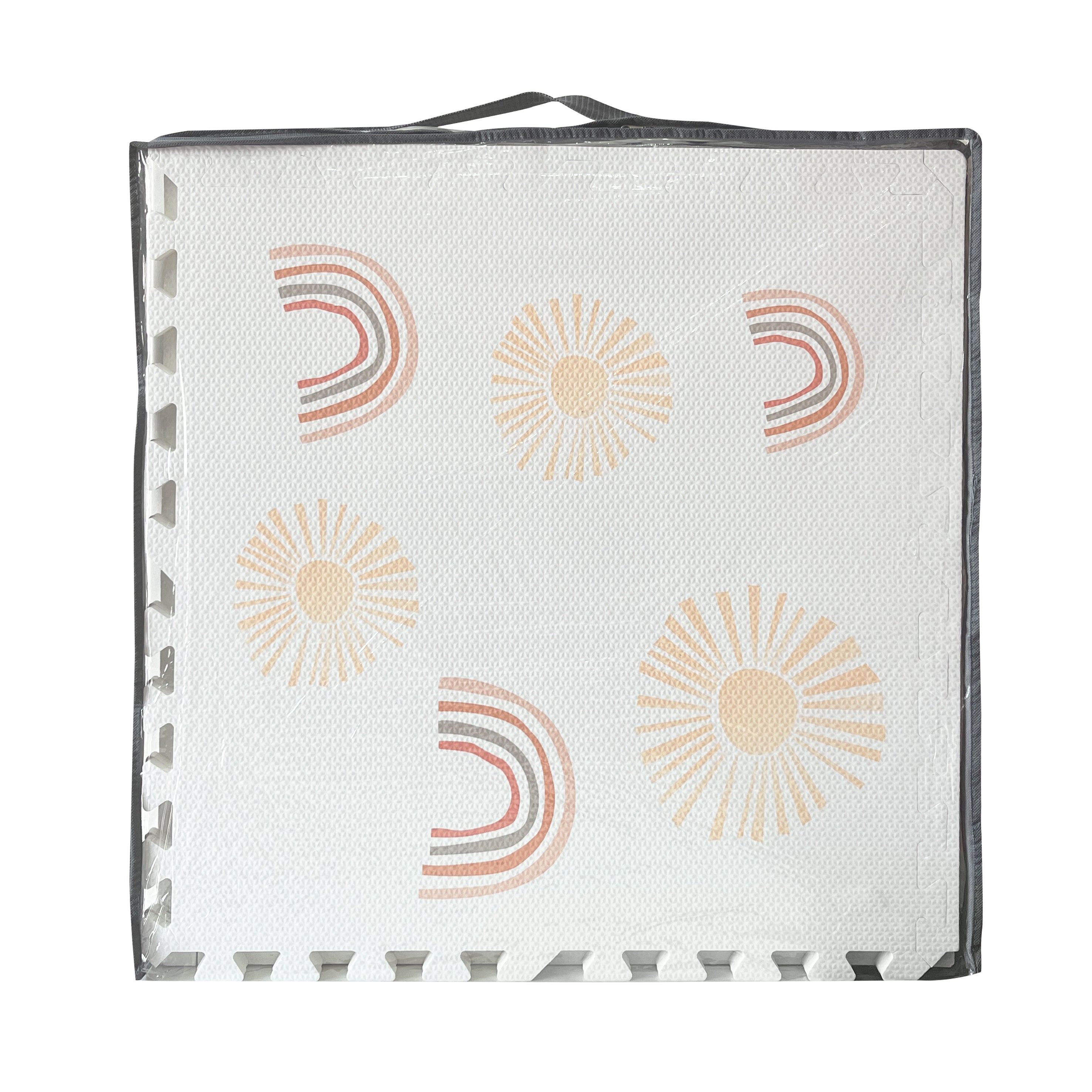 EVA Puzzle Mat - Cream Rainbow & Sun