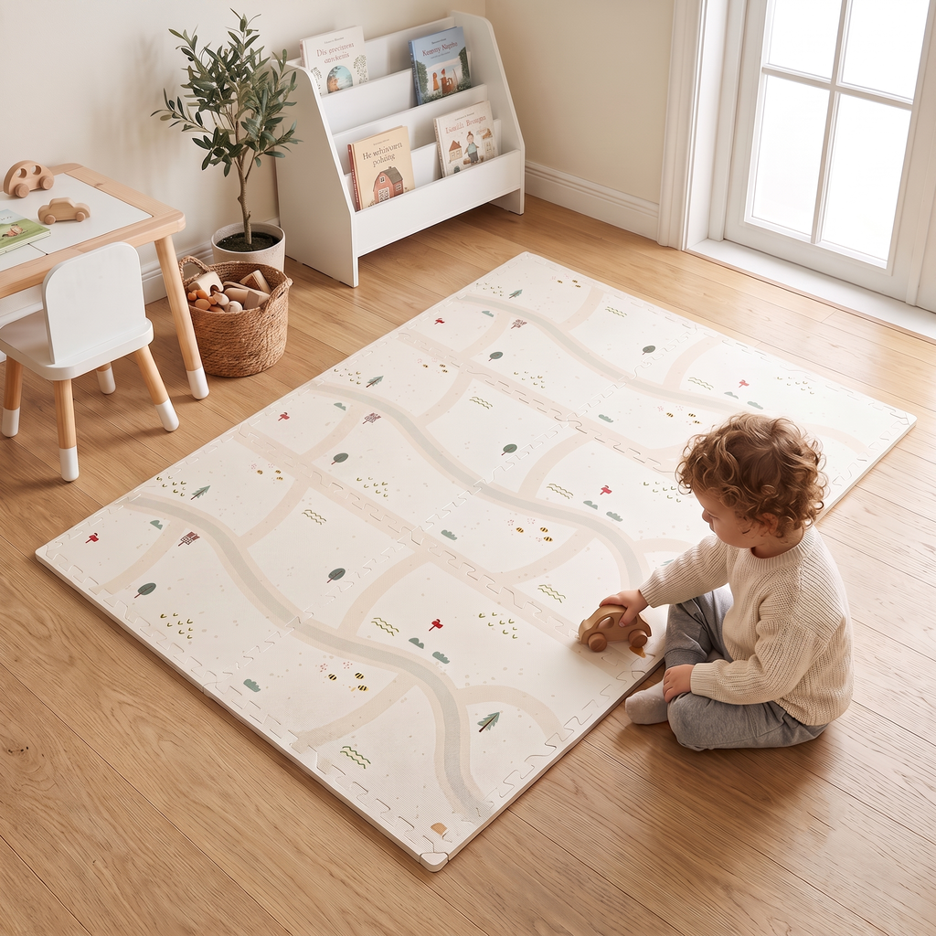 EVA Printed Play Mat-Farm Life-Interactive Stickers