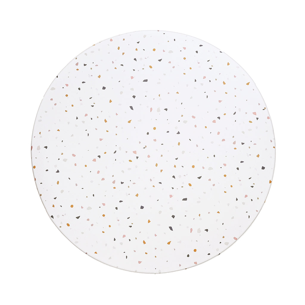 TPU Play Mat - Orbicular White Terrazzo + White Rainbow