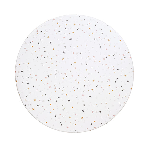 TPU Play Mat - Orbicular White Terrazzo + White Rainbow