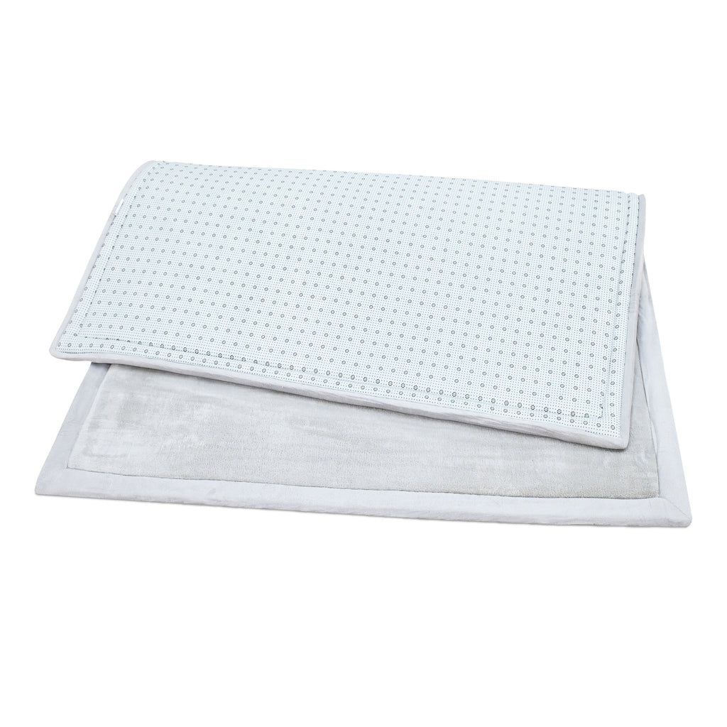 Coral Velvet Memory Foam Mat-Grey