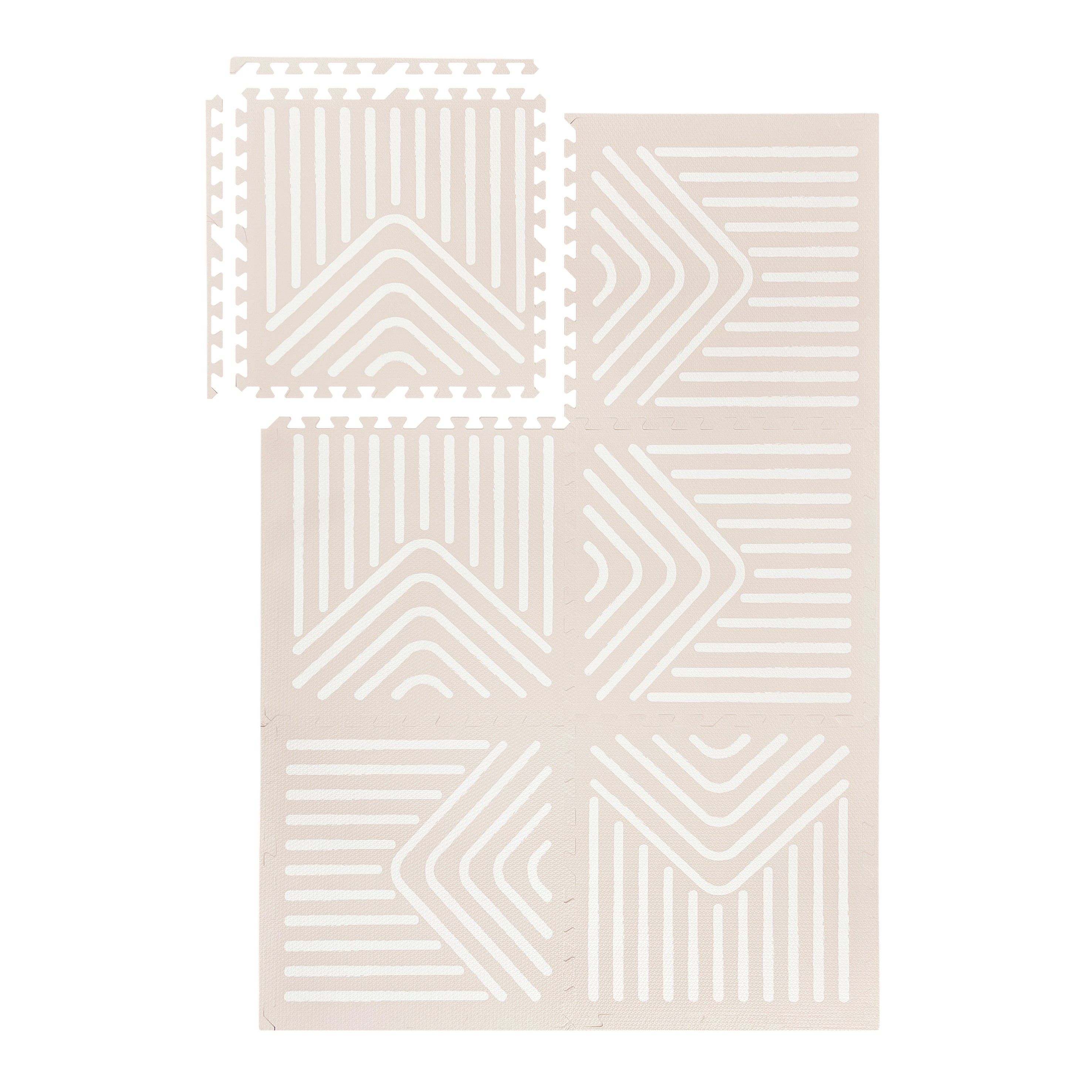 EVA Puzzle Mat - Tribal Geometry - Sandy
