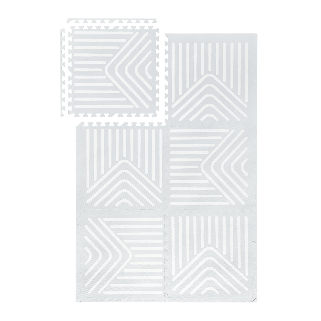 EVA Puzzle Mat - Tribal Geometry - Grey