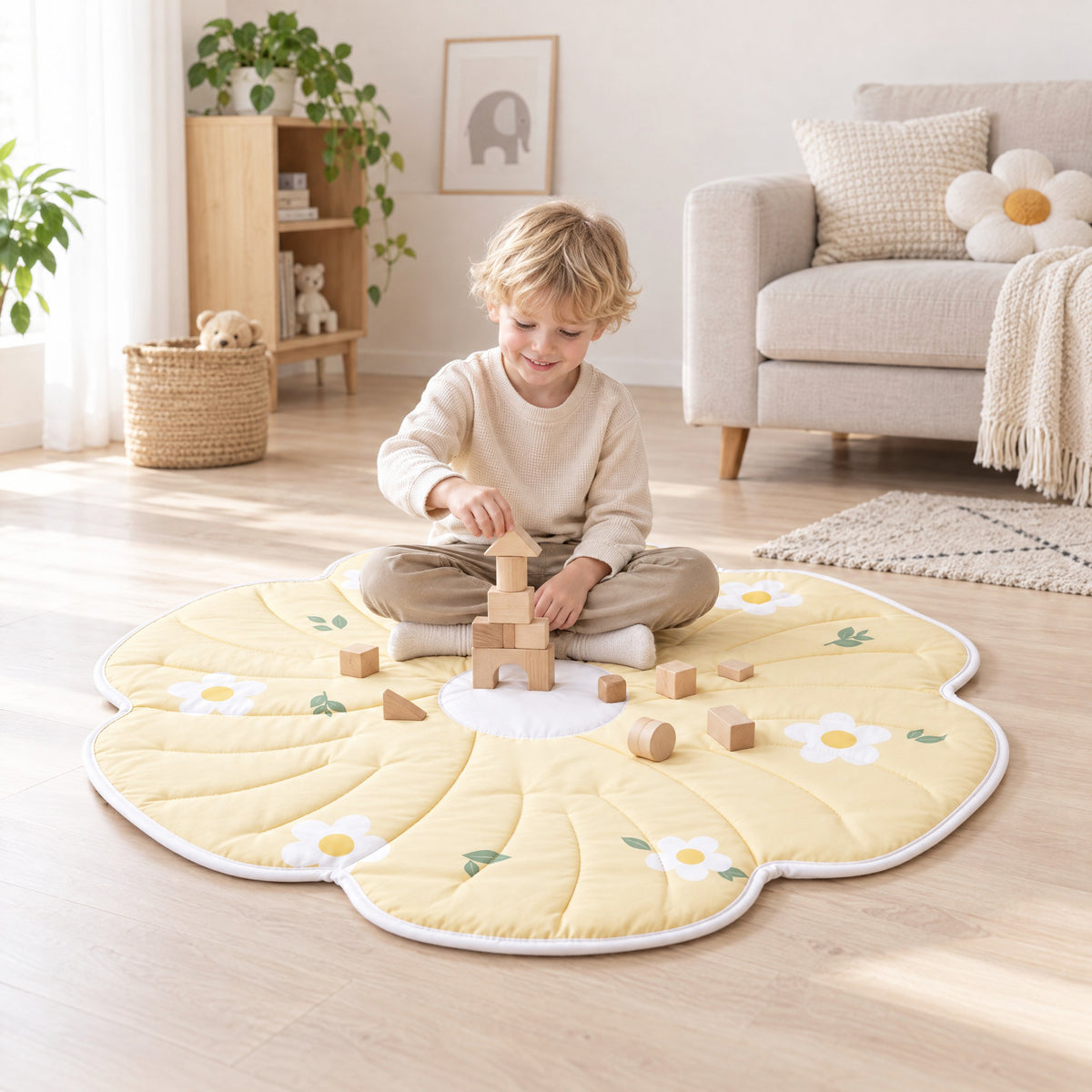 Printed Carpet Mat - Flower
