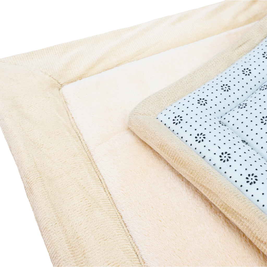 Coral Velvet Memory Foam Mat -Beige