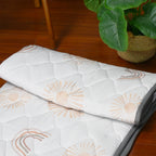 Fabric Play Mat - White Rainbow
