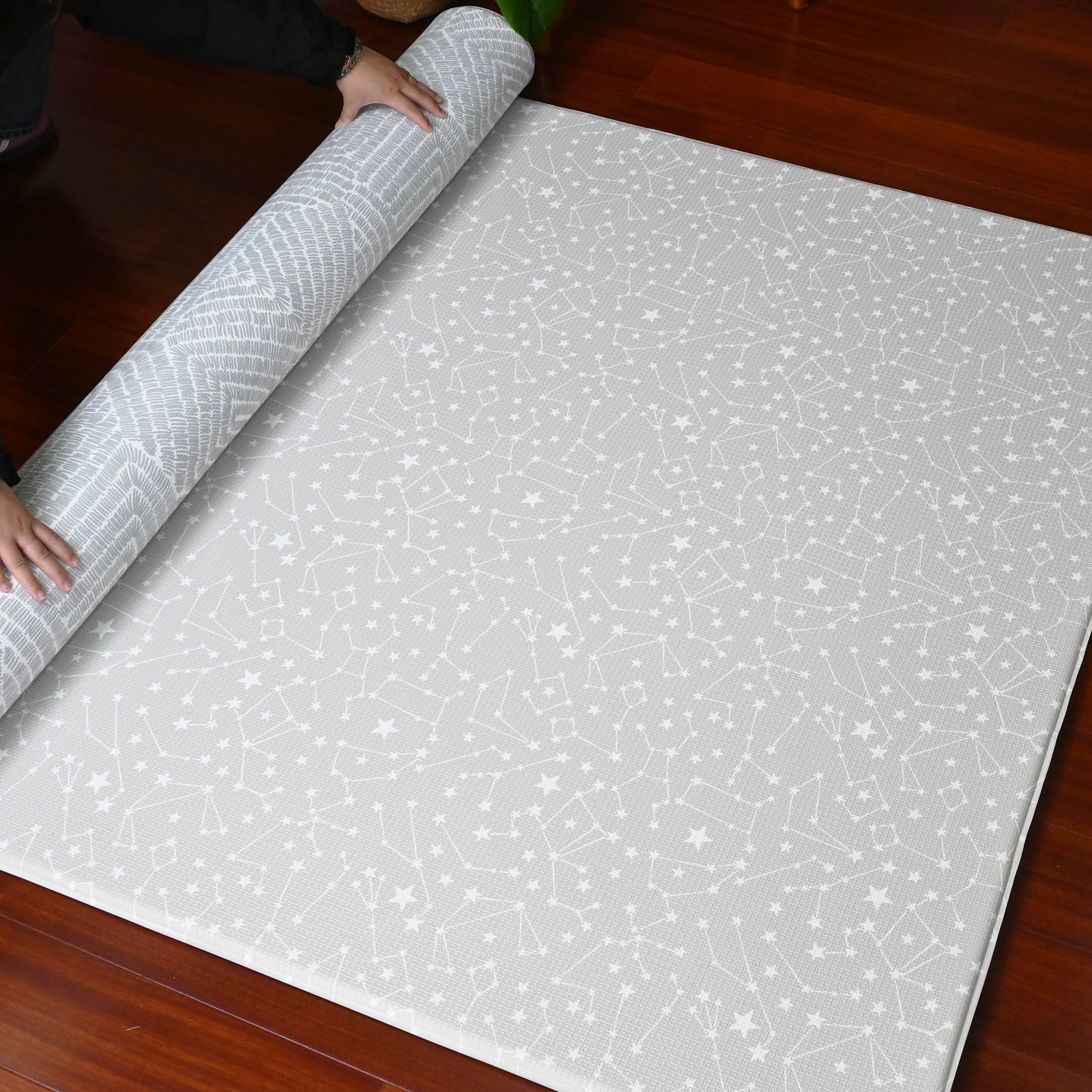 TPU Play Mat - Grayish Brown Maze + Gray Cosmic