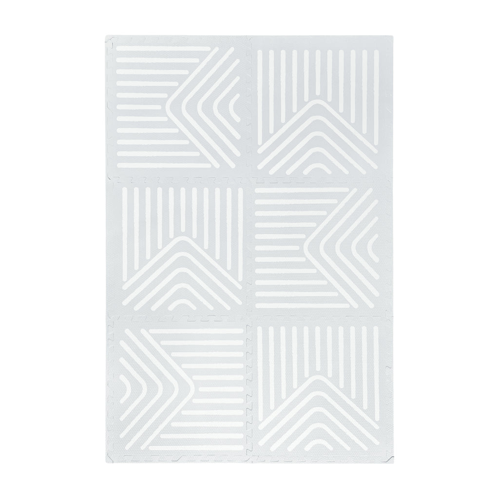 EVA Puzzle Mat - Tribal Geometry - Grey