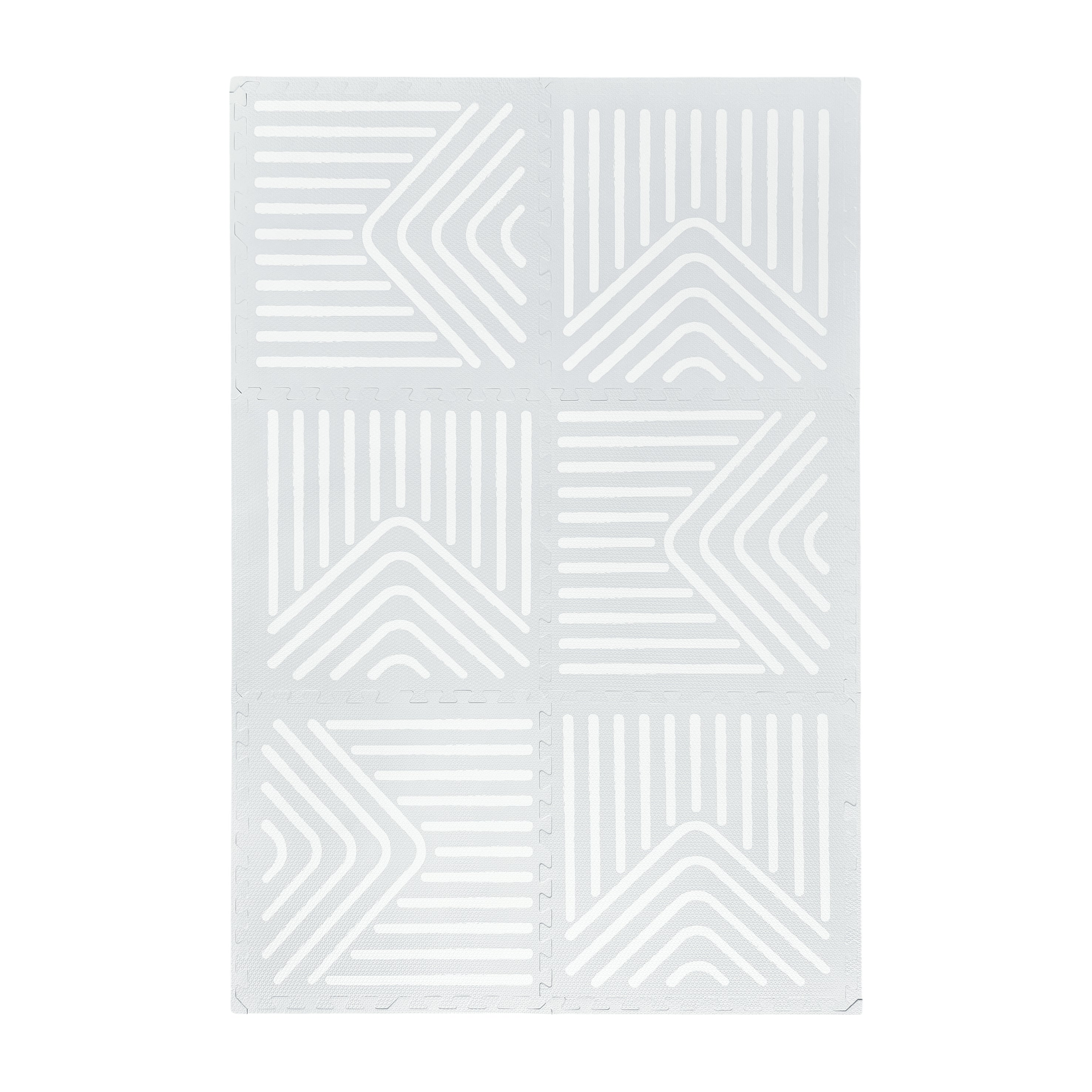 EVA Puzzle Mat - Tribal Geometry - Grey