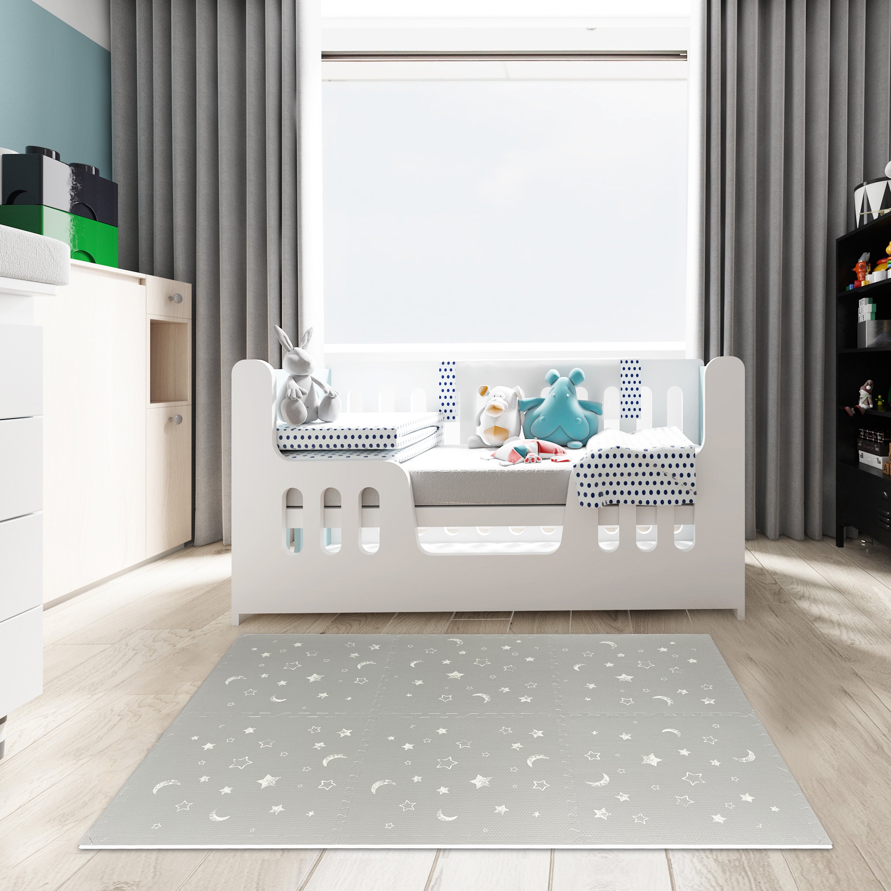 EVA Puzzle Mat - Gray Moon & Star