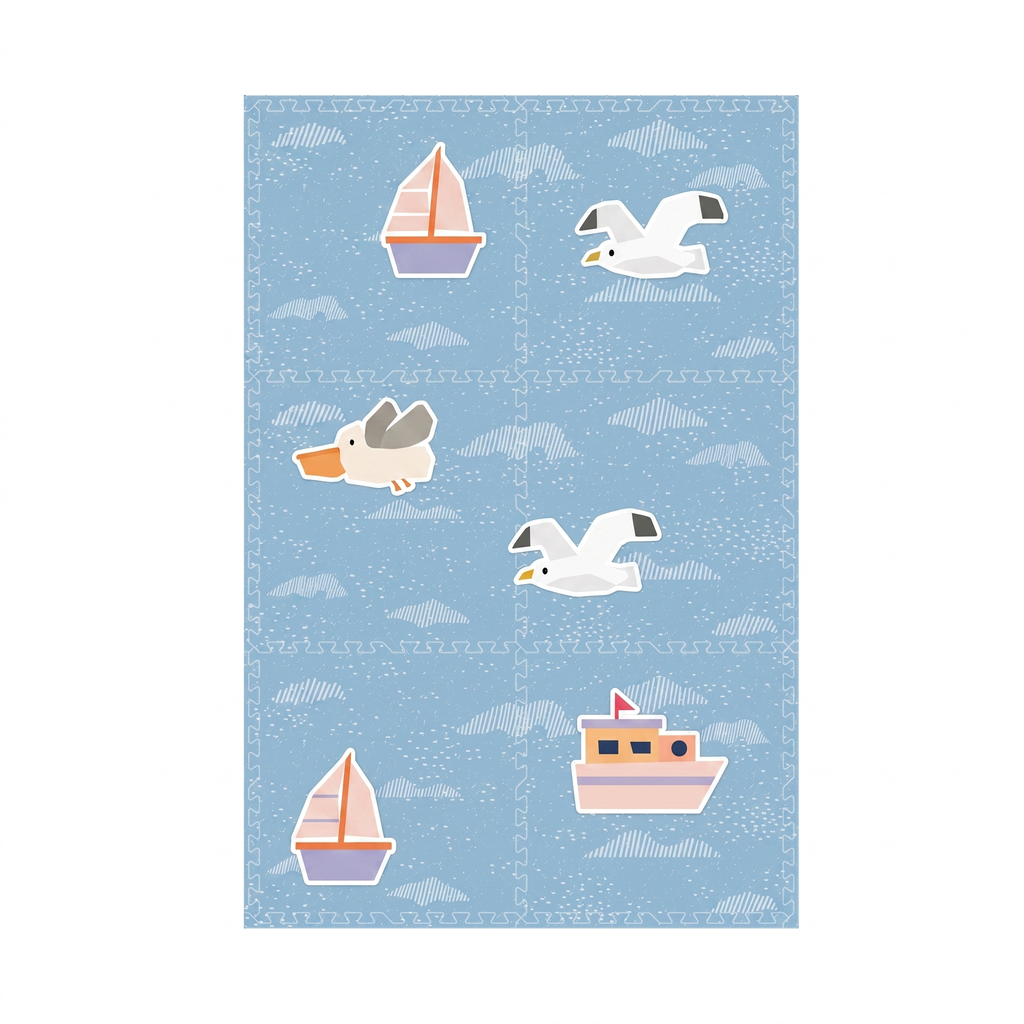 EVA Printed Play Mat-Ocean World-Interactive Stickers