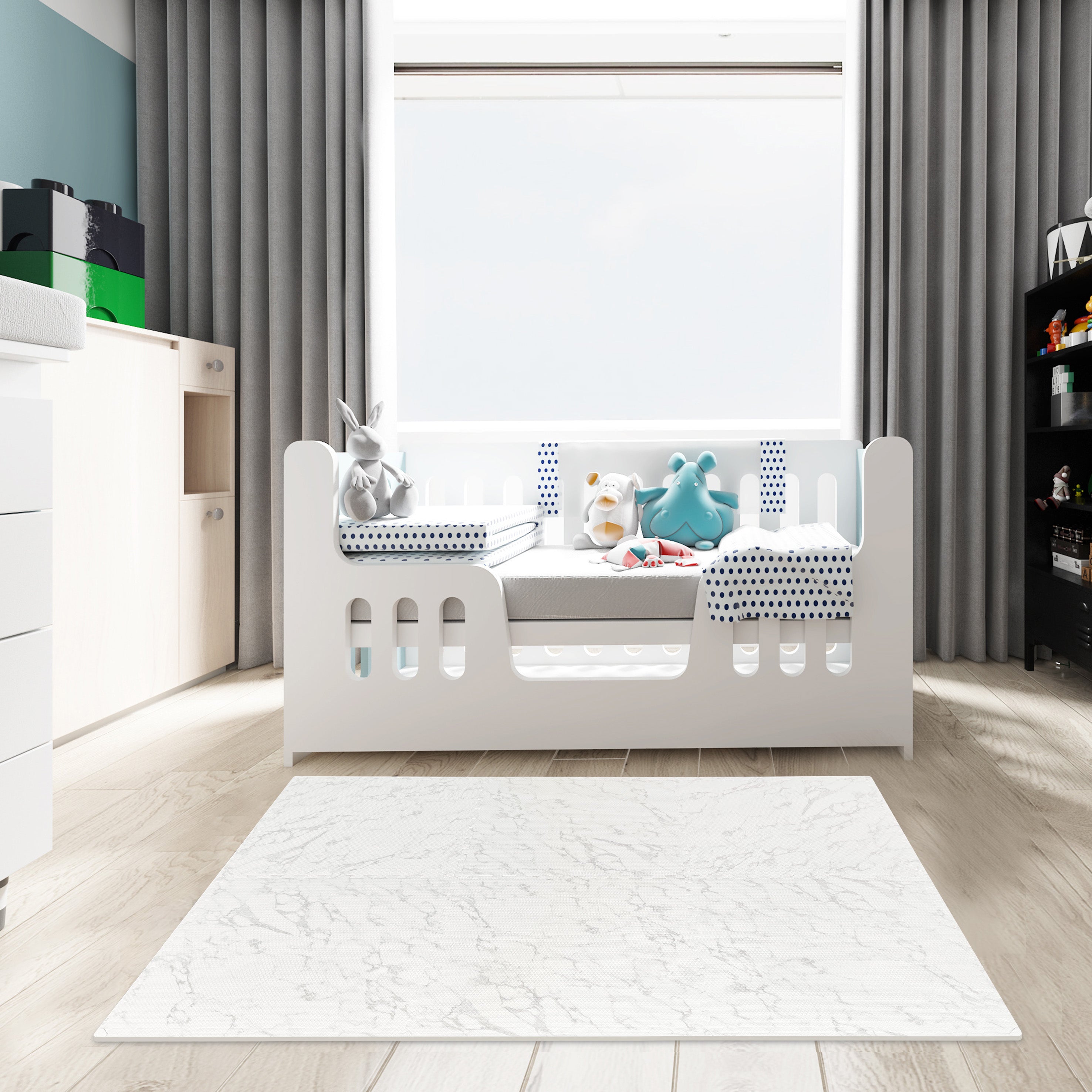 EVA Puzzle Mat - White Marble