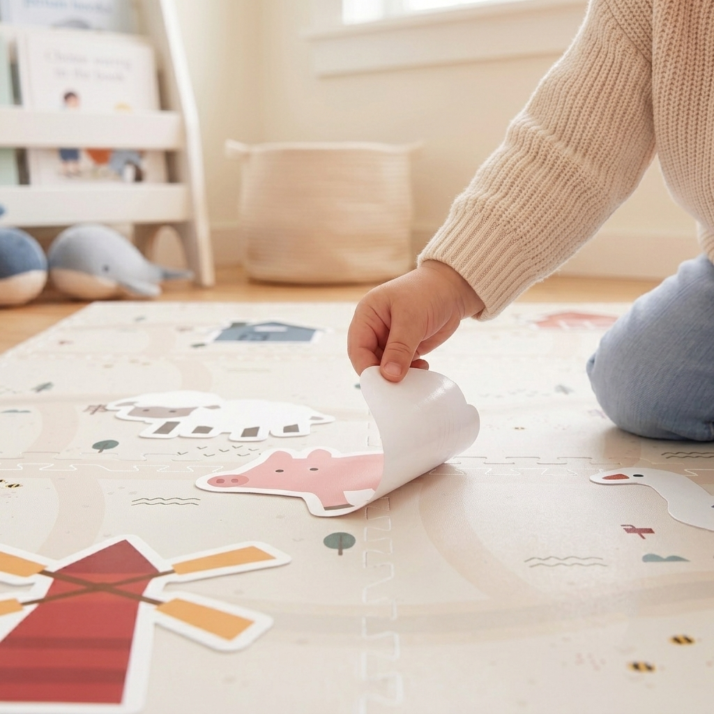 EVA Printed Play Mat-Farm Life-Interactive Stickers