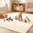 Coral Velvet Memory Foam Mat -Beige