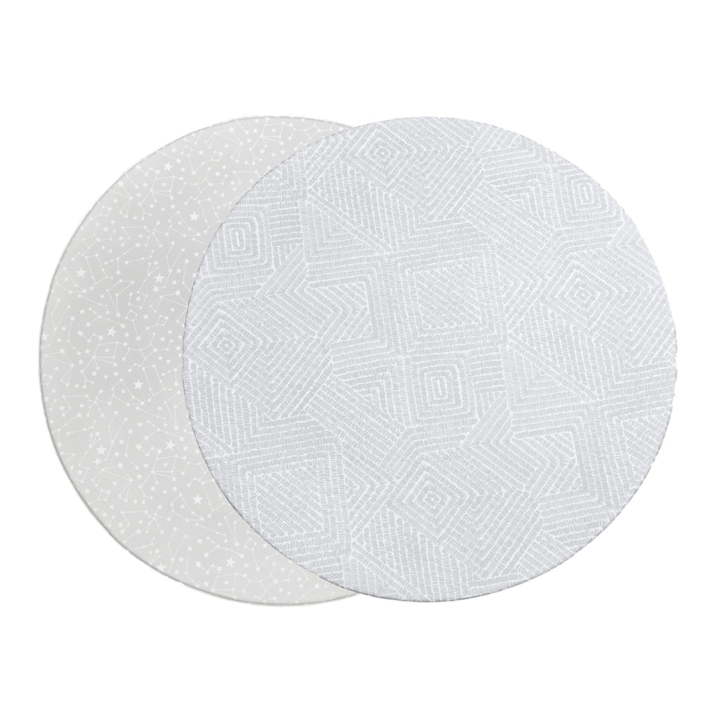 TPU Play Mat - Orbicular Grayish Brown Maze + Gray Cosmic