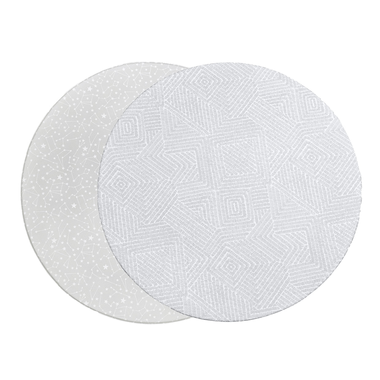 TPU Play Mat - Orbicular Grayish Brown Maze + Gray Cosmic