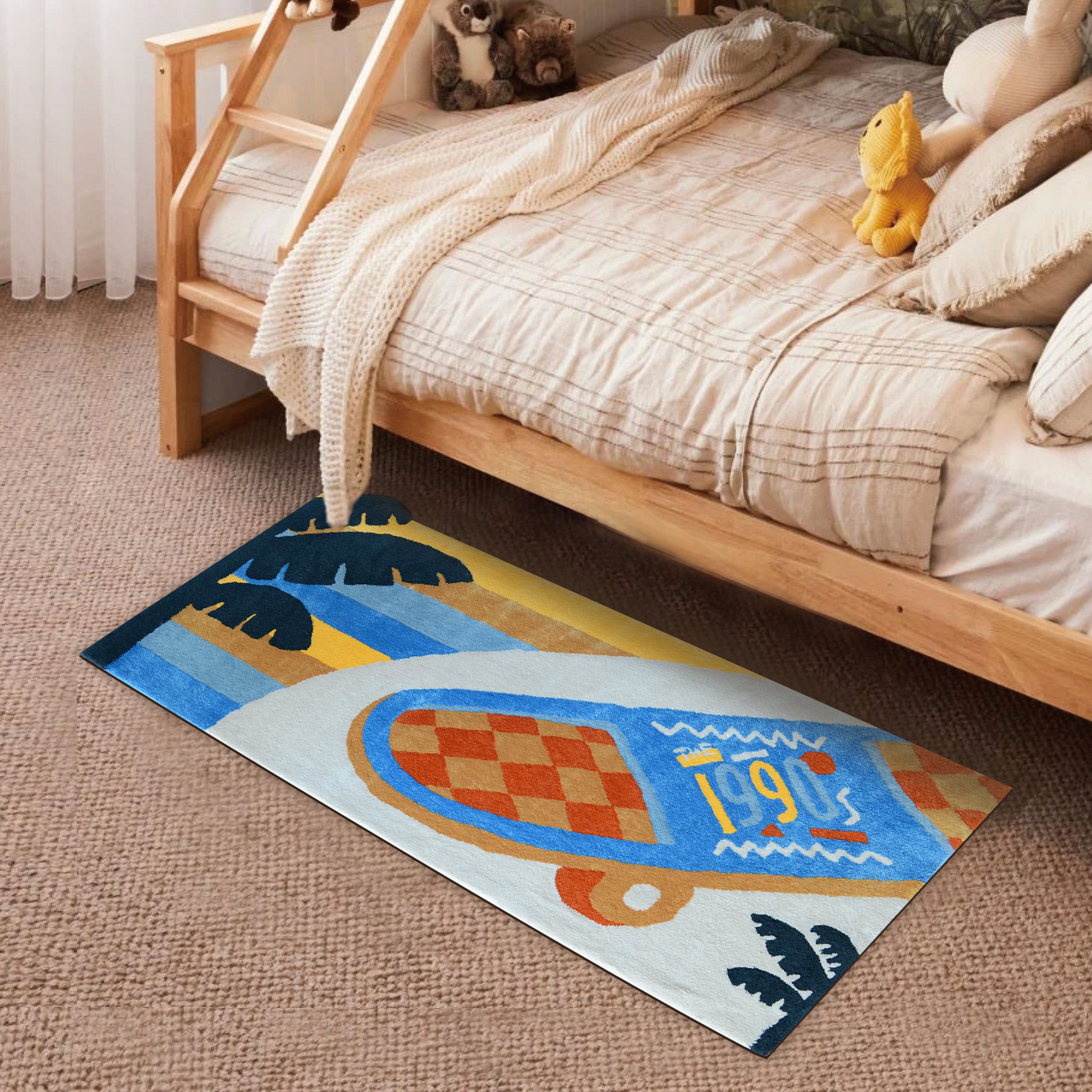 Kids Rug - Beach Skateboarding