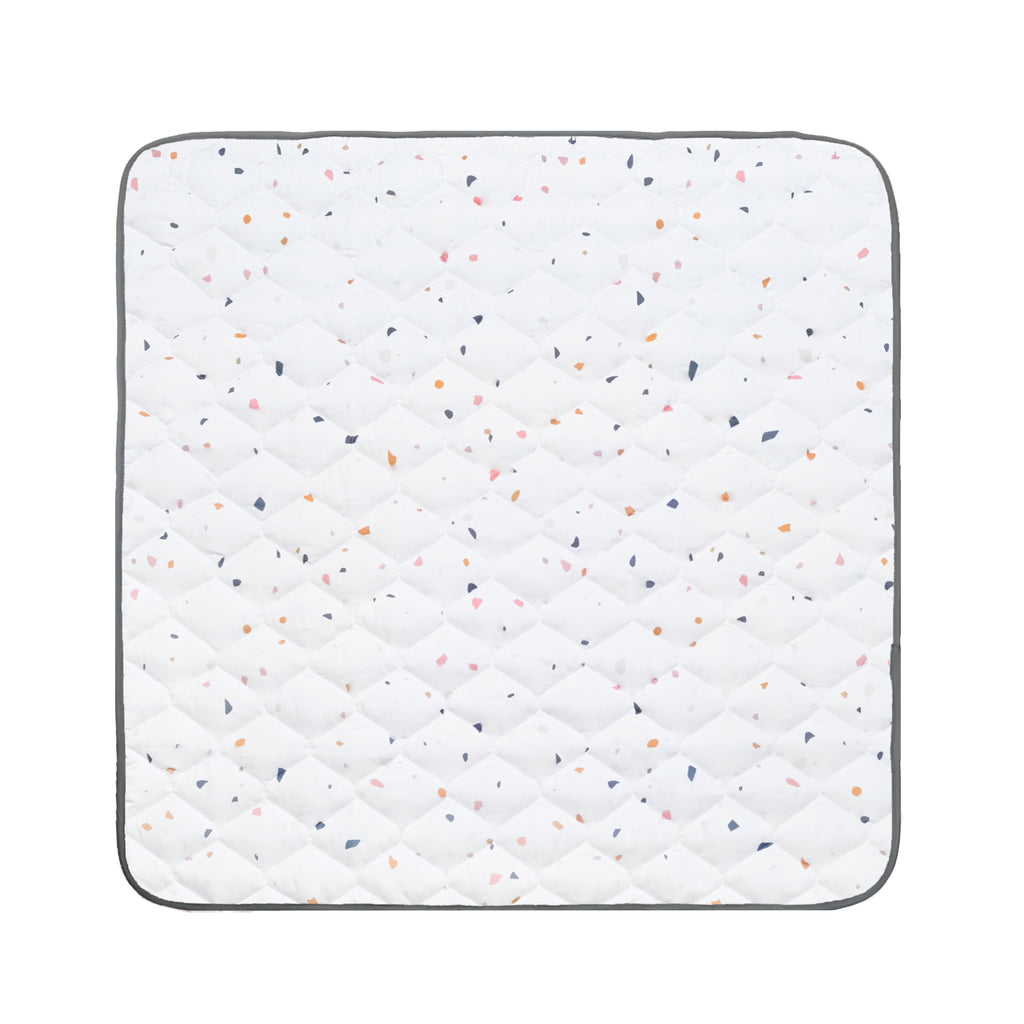 Fabric Play Mat - White Terrazzo