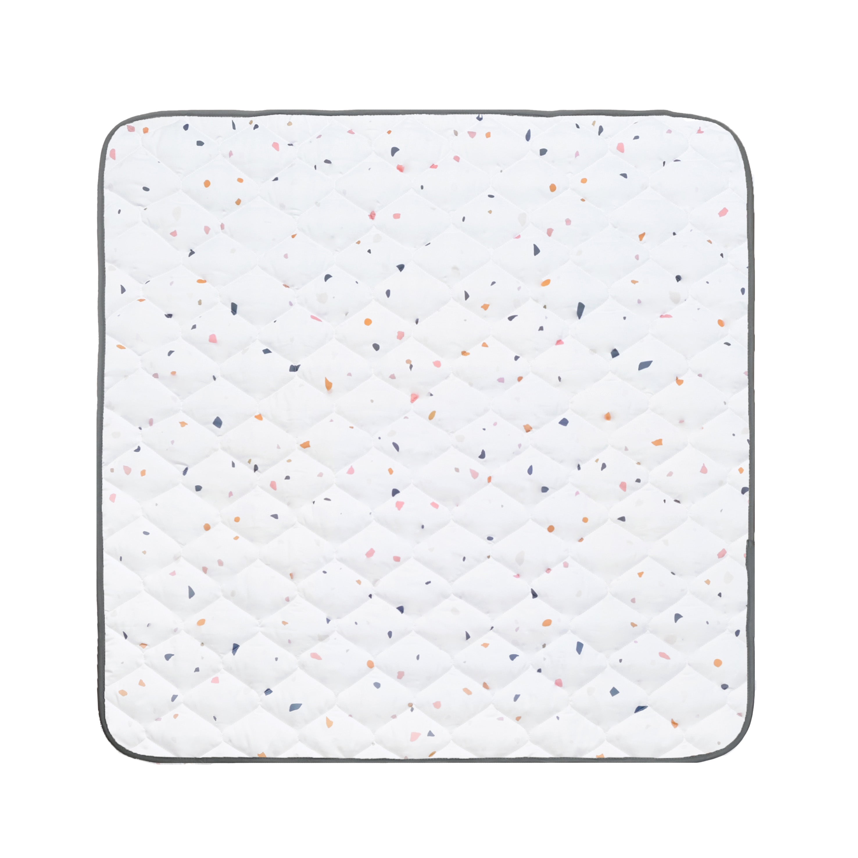 Fabric Play Mat - White Terrazzo