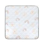 Fabric Play Mat - White Rainbow