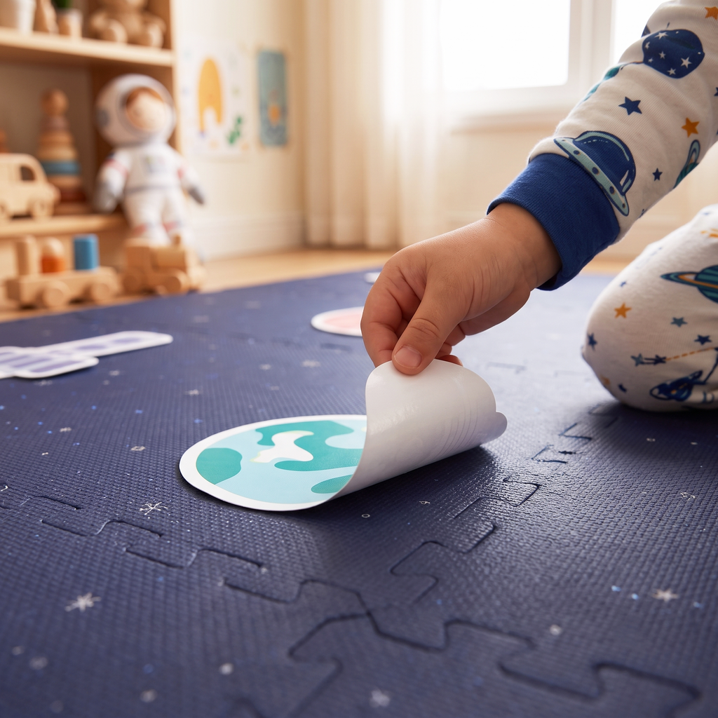 EVA Printed Play Mat-Space Exploration-Interactive Stickers