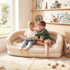 Portable Two-Seater Inflatable Kids' Chair – Cream